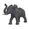 14" Black Contemporary Elephant Sculpture